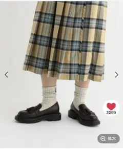 未開封　バヤコさん　フリンジタッセル厚底ローファー　ブラウン　24.5cm 39