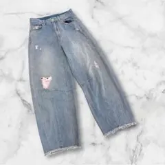 POPPY 花柄 デニム パンツ あさぎーにょ 人気 - メルカリ