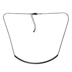 シンプル ブラック ネックレス