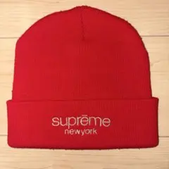 Supreme ビーニー レッド ニット帽
