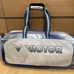【新品・未使用】 VICTOR バドミントンバッグ ライトグレーパステルパープル