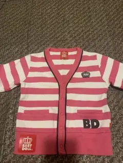 BABY DOLL カーディガン 90サイズ ピンク/白