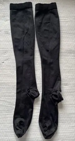 着圧ソックス 黒 ロング丈：23〜25センチ程度：フリーサイズ：靴下