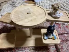 木製 多段ラック 回転式　ディスプレイラック