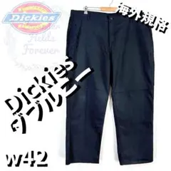 ディッキーズダブルニーワークパンツ黒ブラック極太バギーw42ダボパンアメリカ古着
