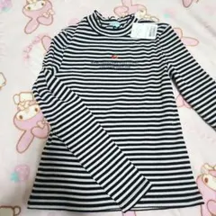 【新品未使用】Lindsay 160㎝　ストライプ長袖カットソー