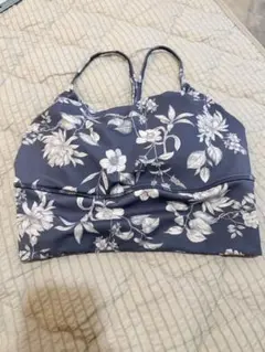 フローラルプリント ネイビー　ヨガウェア