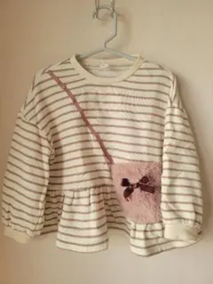 après les cours ポシェットデザイン ペプラムトレーナー 100