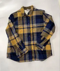 UNIQLO ユニクロ 裏ボア チェックシャツ ジャケット マスタード L