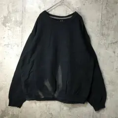 B538古着　トレーナー　スウェット　黒　無地　90s Y2K