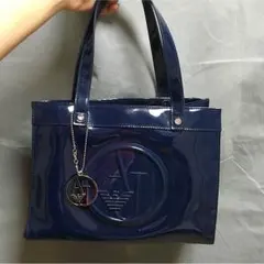 ARMANIJEANS☆エナメル2wayハンドバッグ