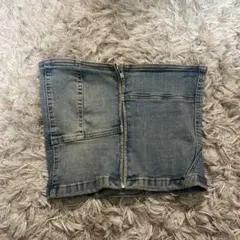 ZARA デニム ベアトップ Sサイズ