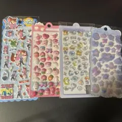 ズートピア他 立体シール ステッカー 4枚セット