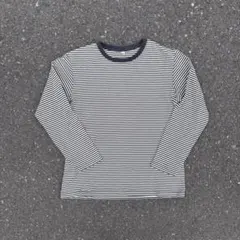 00s OLD UNIQLO ボーダーロンT y2k archive 短丈