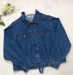 値下げ1 レディアゼル オーバーサイズ 編み込みリボン デニムジャケット J.