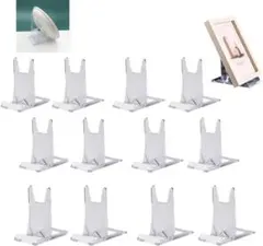 12 個 ディスプレイスタンド 多機能 プラスチックプレートスタンド 写真立て