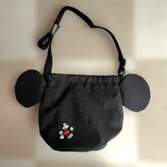ミッキーマウス 耳付き黒バッグ