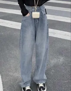 SHEIN ワイドレッグデニムパンツ