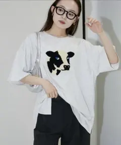 塩﨑太智着用　tシャツ 半袖 PUBLUX パール付 牛 刺繍 ビッグ Tシャツのサムネイル