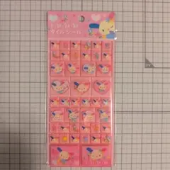 ウサハナ　タイルシール　ピンク