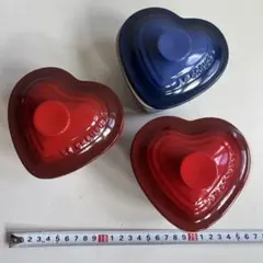 LE CREUSET ハート型ココット 3個セット