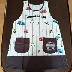 エプロン　学研　すてきな先生　M～L　はたらくくるま×ストライプ　保育士　未使用