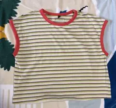 マーキーズ　先染めボーダーリンガーTシャツ　150のサムネイル