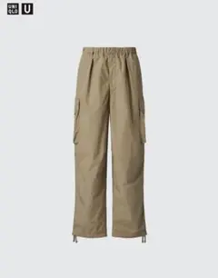 【新品】Uniqlo U ワイドフィットパラシュートカーゴパンツMサイズベージュ