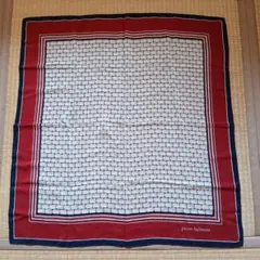 pierre balmain 幾何学模様 シルクスカーフ