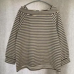 美品✦DRESKIP リボンスウェットトップス M ベージュ×黒