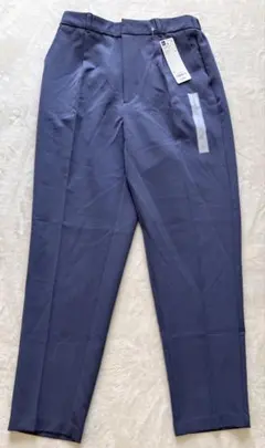 【GU】ストレッチテーパードパンツ L ブルー