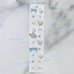 リボン 蝶 デザイン 耳ツボジュエリー 20粒 ④