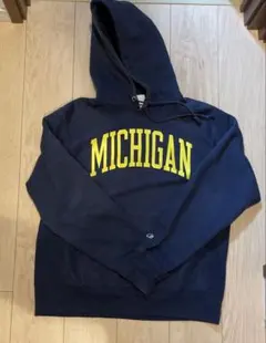 Champion MICHIGAN パーカー ネイビー