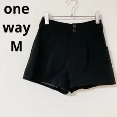 one wayワンウェイショートパンツ【M】 カジュアル大人可愛いシンプルボタン