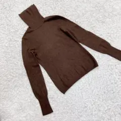UNIQLO ユニクロ タートルネック カシミヤ100％ 長袖 トップス 茶 S
