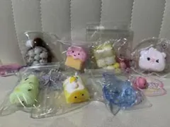 スイーツ食べ物スクイーズセットキーチェーン鈴付