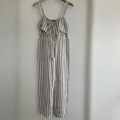 ZARA BASIC ストライプ柄 サロペット　xsのサムネイル