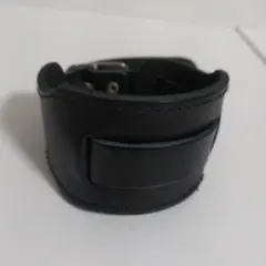 fuudobrain ブラックレザー リストバンド