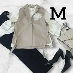 新品有り　M ジレ3点セットママスーツ　セットアップ卒業式 入学式 オンワード