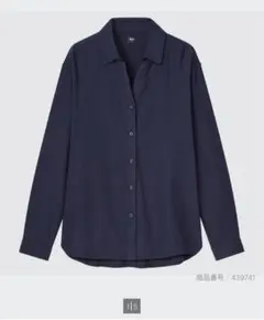 ユニクロ　ライトフランネルシャツ　ネイビー L