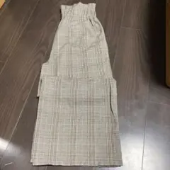 ブラウン チェック ワイドパンツ 150
