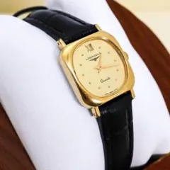 稼働 LONGINES 腕時計 ローマン ゴールド オクタゴン 薄型 3423 - メルカリ