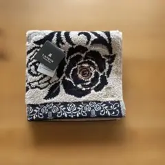 LANVIN バラ刺繍 タオルハンカチ