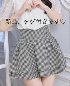 【新品、タグ付き】　Sサイズ 美脚になれるスカート♥千鳥柄(インナーパンツ付き)