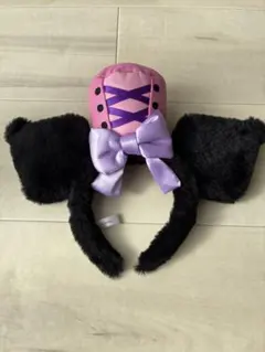 クロミカチューシャ 黒耳 ピンク帽子