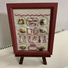 フォトフレームオブジェ　喫茶店　ミニチュア　ハンドメイド