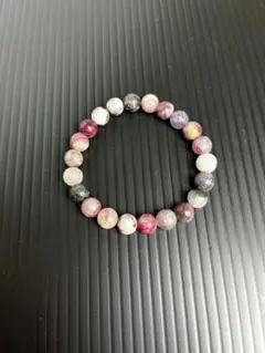 マルチカラーストーンビーズブレスレット