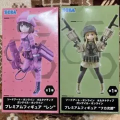 【未開封品】GGO ガンゲイルオンライン プレミアムフィギュア レン&フカ次郎