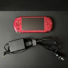 【ジャンク】Sony PSP-3000 本体 赤 レッド 充電器付き