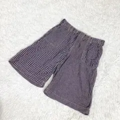 niko and... 半ズボン　ハーフパンツ　ギンガムチェック　麻25%